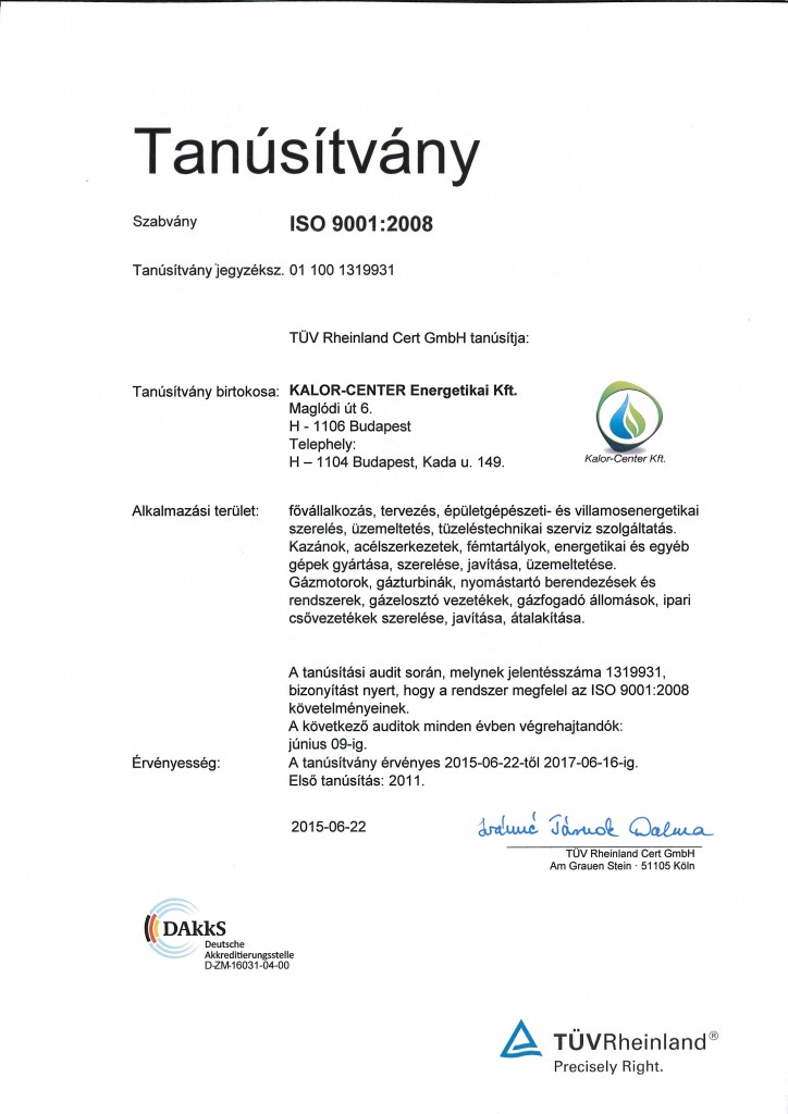 iso 9001_2008 szabvany szerinti tanusitvany 2015